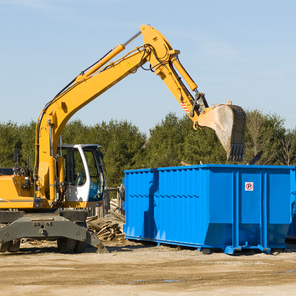 what size residential dumpster rentals are available in Roca